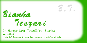 bianka teszari business card